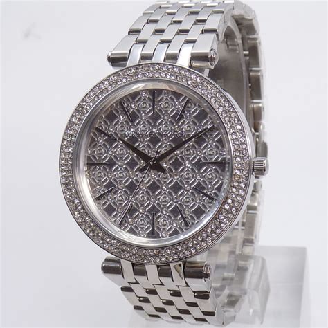 michael kors damenuhr silber strass|Michael Kors silver designer watches.